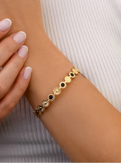 Bransoletka sztywna, stal pozłacana S109114Z00