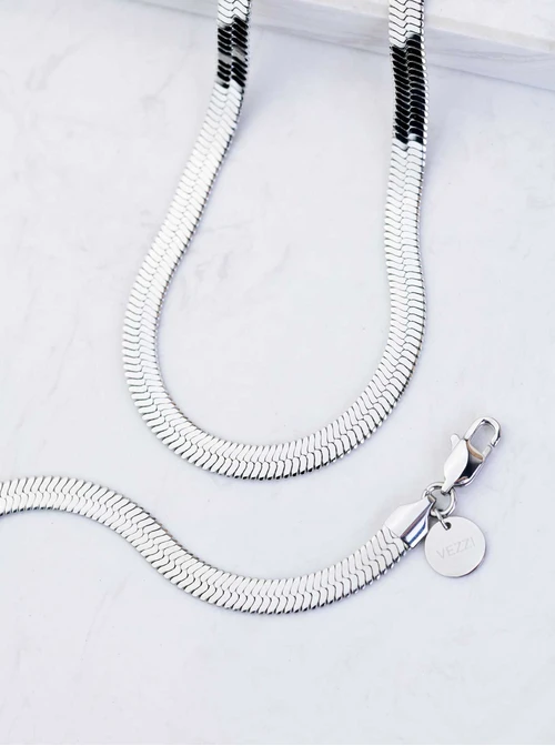 [Zestaw] Naszyjnik męski, żmijka, stal S307965S00