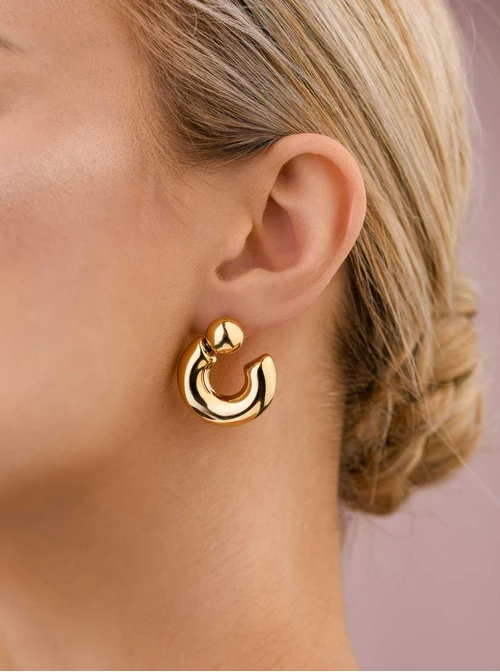 Kolczyki dmuchane koła, złoty S208249Z00