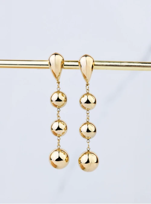 Kolczyki dmuchane, stal pozłacana S208260Z00