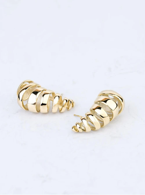 Kolczyki kropla, stal pozłacana S207410Z00