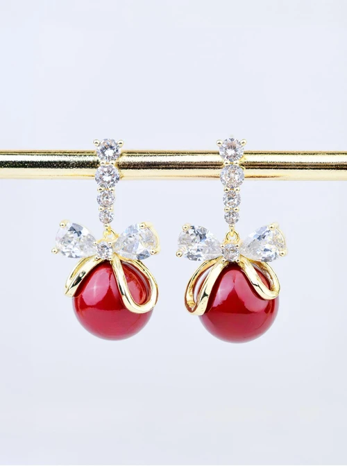 Kolczyki wieczorowe kokardki B209048P00