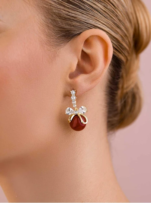 Kolczyki wieczorowe kokardki B209048P00