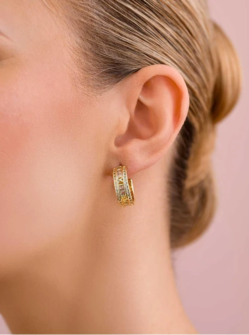 Kolczyki wieczorowe koła z kryształkami B208997P00