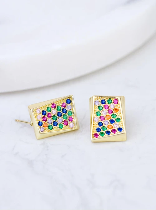 Kolczyki wieczorowe kolorowe kryształki B209001P00