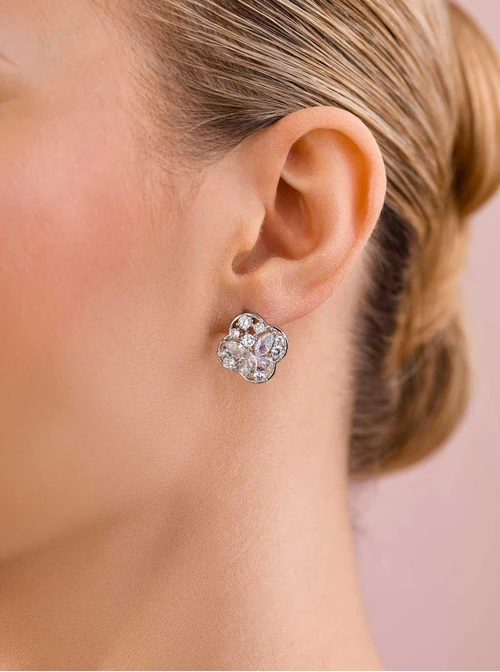 Kolczyki wieczorowe koniczyna z kryształkami B208880P00