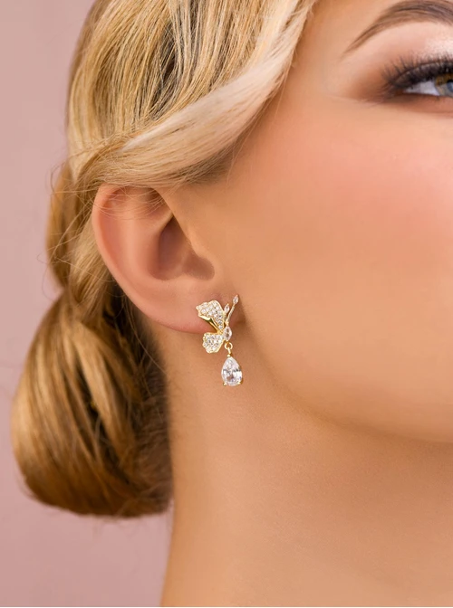 Kolczyki wieczorowe motylki B209037P00