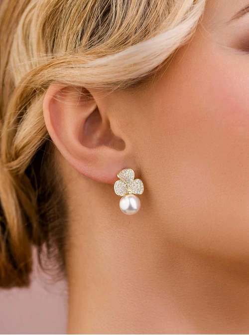 Kolczyki wieczorowe z perełką B208724P00