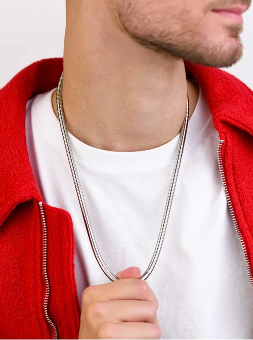 Naszyjnik męski, żmijka, stal S307974S00