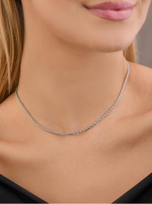 Naszyjnik splot Corda, (0,2 cm), srebrny S304657S00