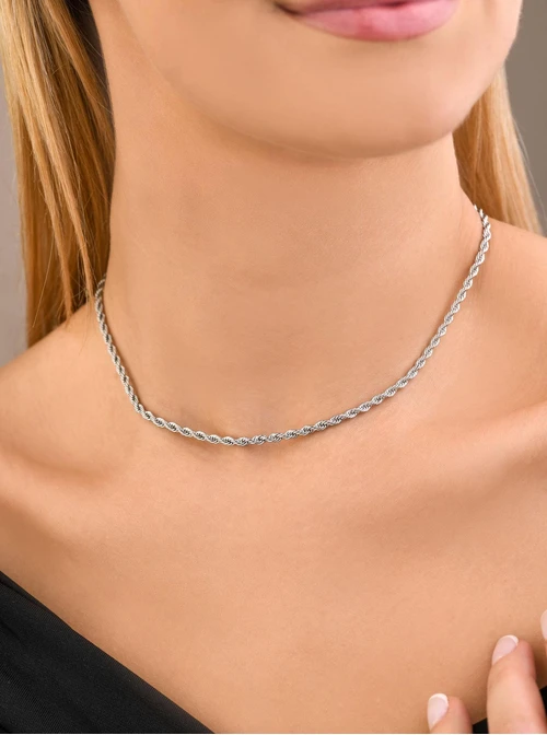 Naszyjnik splot Corda, (0,25 cm), srebrny S304659S00