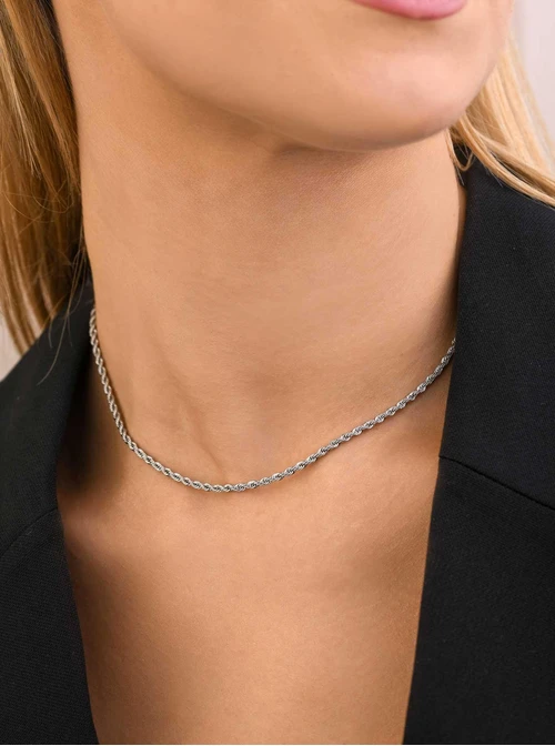 Naszyjnik splot Corda, (0,3 cm), srebrny S304661S00