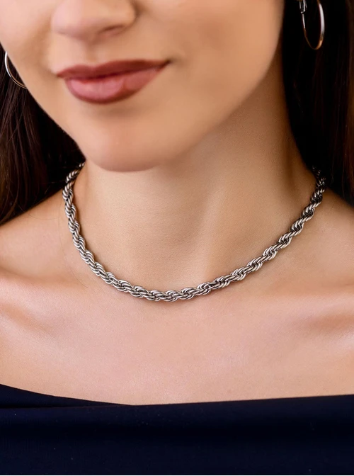 Naszyjnik splot Corda, ( 0,6 cm), stal S304667S00