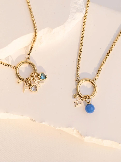 Naszyjnik stal pozłacana S308080Z00