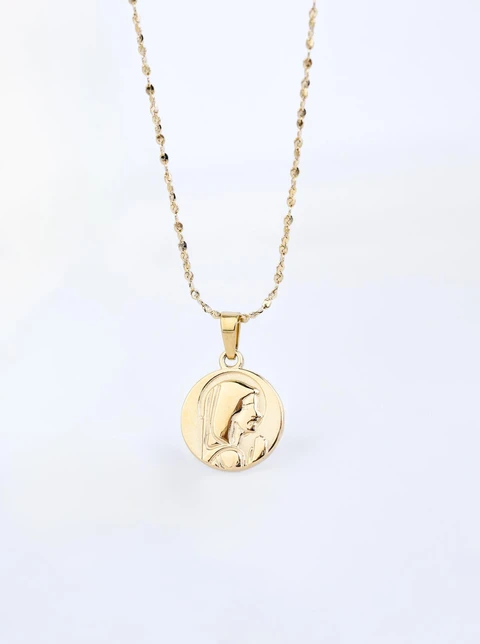 Naszyjnik Medalik, stal pozłacana S309548Z00
