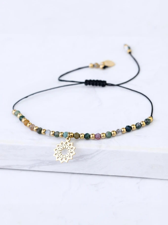 Bransoletka Rozeta Vezzi, Agat, stal pozłacana S108527Z00