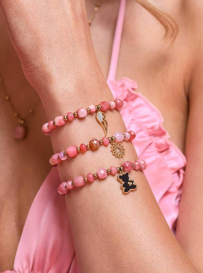 Bransoletka Rozeta Vezzi, Agat, stal pozłacana S108981Z00