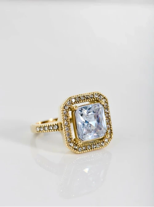 [Zestaw] Naszyjnik kryształ, złoty S305295Z02