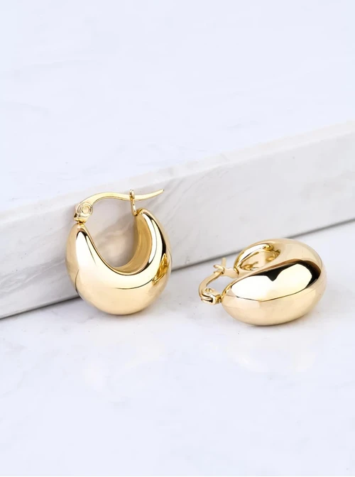 [Zestaw] Naszyjnik kuleczki, stal pozłacana S308326Z00