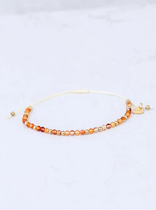 Bransoletka Chryzopraz, stal pozłacana S108578Z00