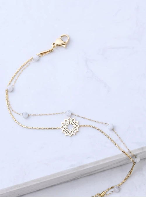 Bransoletka Rozeta Vezzi, Kamień Księżycowy, stal S108395Z00