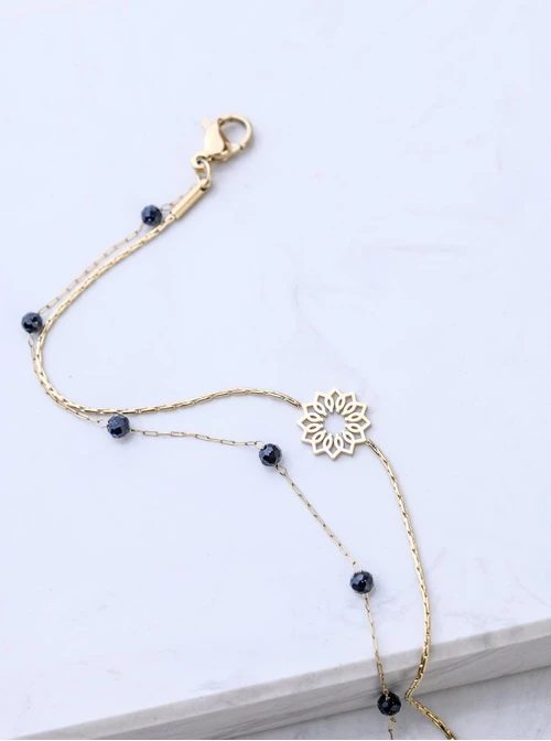 Bransoletka Rozeta Vezzi, Noc Kairu, stal pozłacana S108396Z00