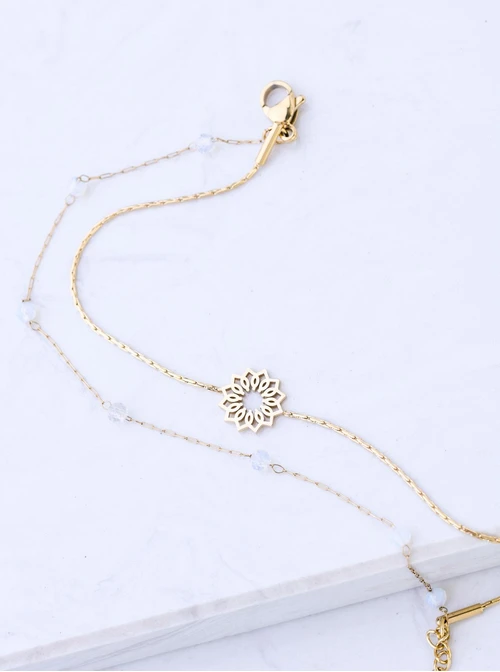 Bransoletka Rozeta Vezzi, Opal, stal pozłacana S108397Z00