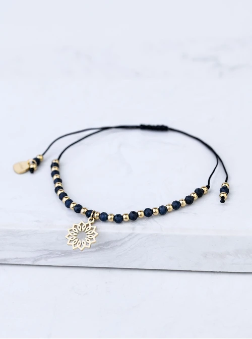 Bransoletka Rozeta Vezzi, Szafir, stal pozłacana S108526Z00