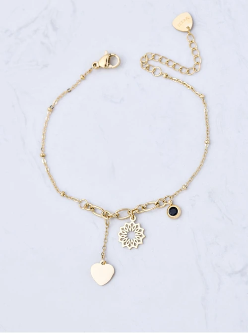 Bransoletka Rozeta Vezzi, stal pozłacana  S109525Z00