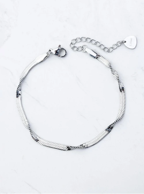 Bransoletka kręcona żmijka, stal S109508S00