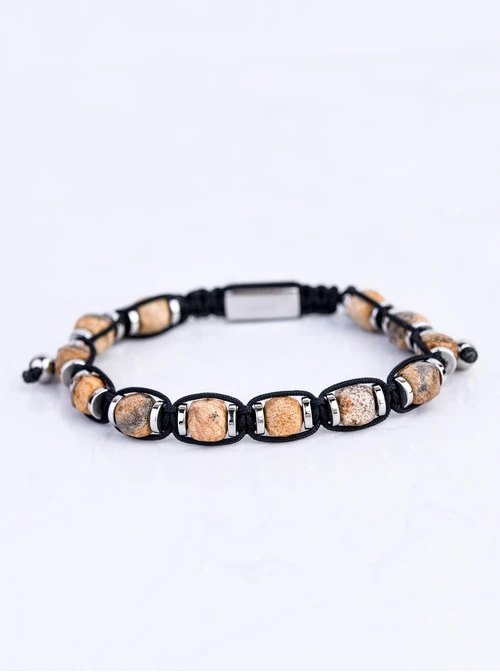 Bransoletka męska, Jaspis, stal S109260S00