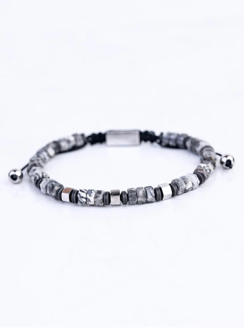 Bransoletka męska, Jaspis, stal S109263S00