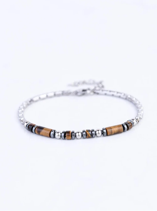 Bransoletka męska Tygrysie Oko, stal S109204S00