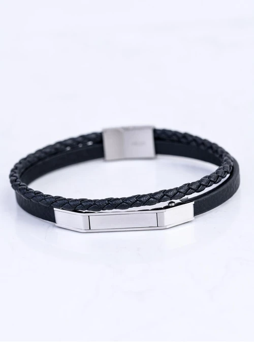 Bransoletka męska, czarny, stal S109298S01