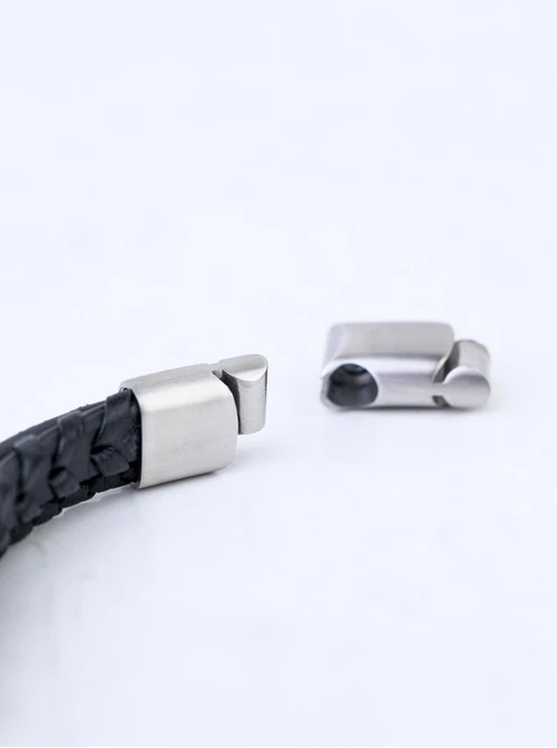 Bransoletka męska, czarny, stal S109315S01