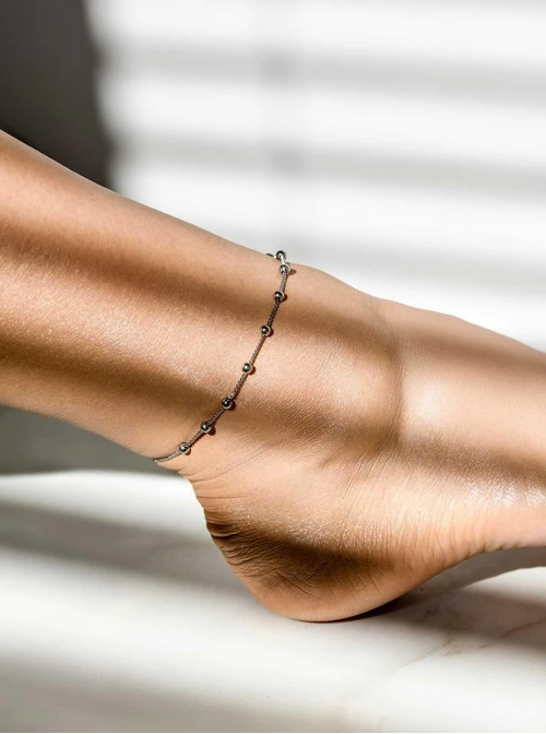 Bransoletka na kostkę, kuleczki, stal S109637S00