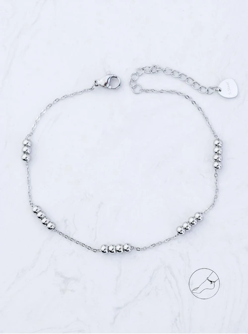 Bransoletka na kostkę, kuleczki, stal S109644S00