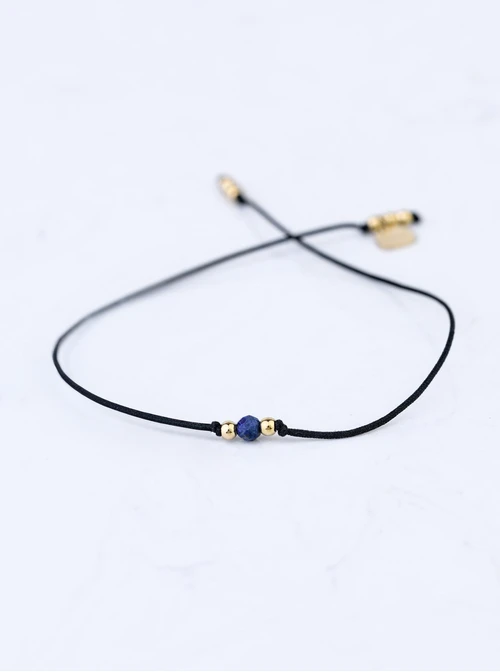 Bransoletka szczęścia, Lapis Lazuli, Panna, stal pozłacana S109055Z01