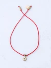 Bransoletka szczęścia, literka O, stal pozłacana S109077Z03