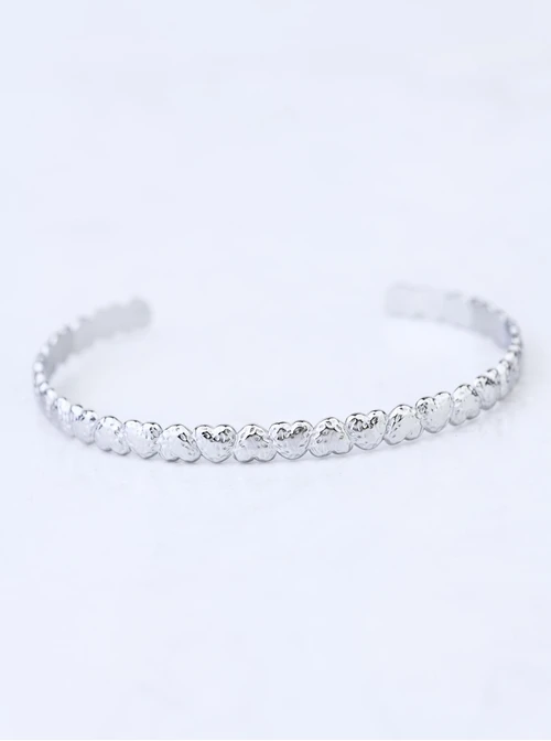 Bransoletka sztywna serduszka, stal S109111S00