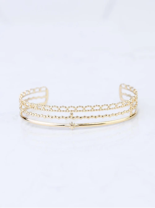 Bransoletka sztywna, stal pozłacana S109102Z00