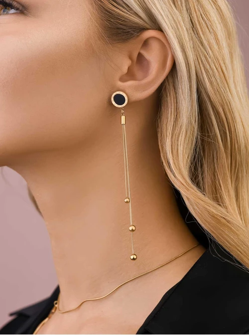 Kolczyki kółeczko, stal pozłacana S208460Z00