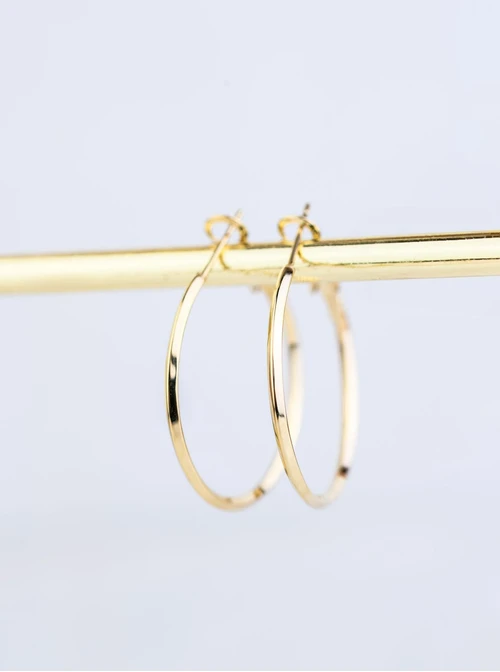 Kolczyki kółka, stal pozłacana S209095Z00