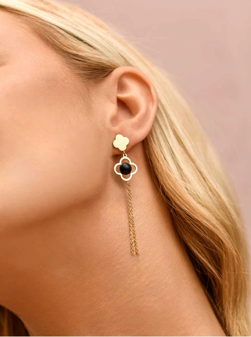 Kolczyki koniczynki wiszące S209487Z00