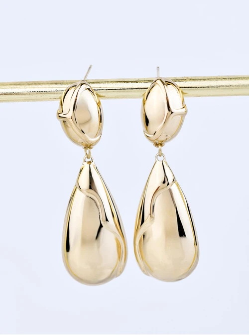 Kolczyki krople, stal pozłacana S209437Z00