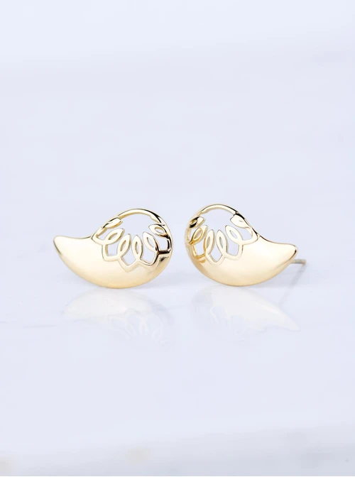 Kolczyki krople, stal pozłacana  S209480Z00