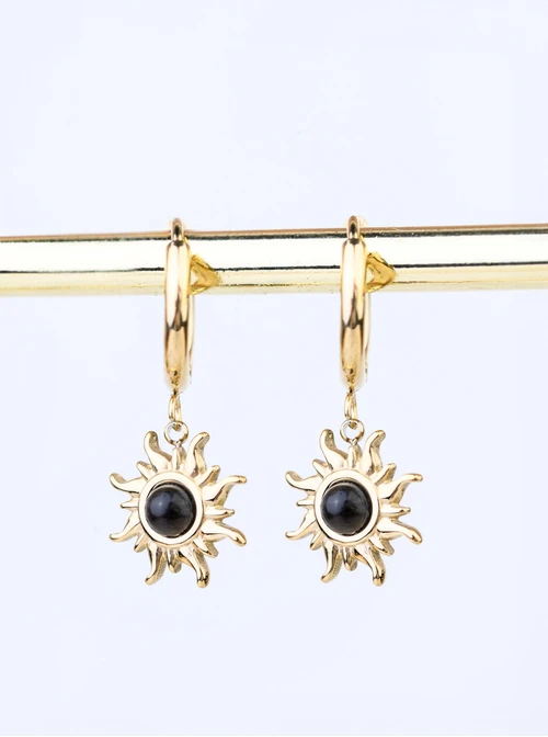 Kolczyki słoneczka, Obsydian S209342Z00