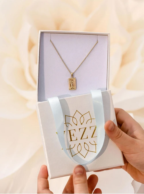 Naszyjnik Medalik, stal pozłacana S309562Z00