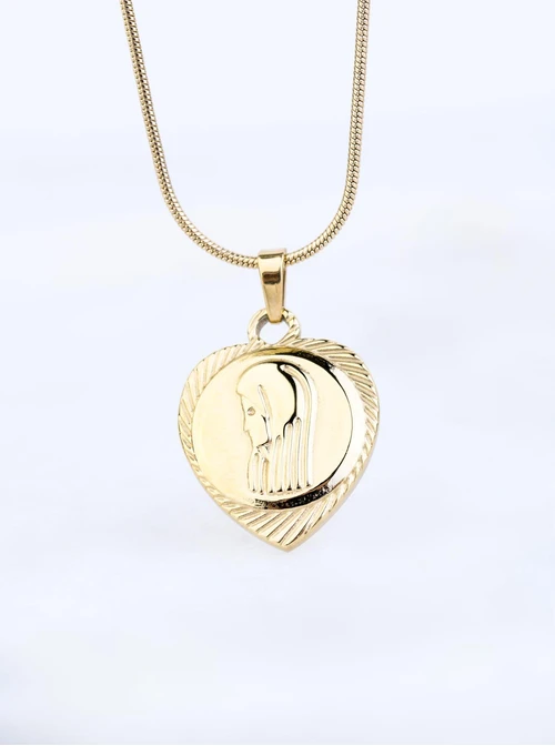 Naszyjnik Medalik, stal pozłacana  S309565Z00