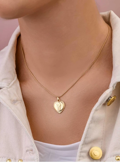 Naszyjnik Medalik, stal pozłacana  S309565Z00